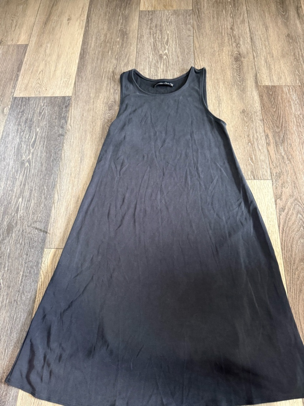 Abercrombie & Fitch Black Sleeveless Midi Swing Dress